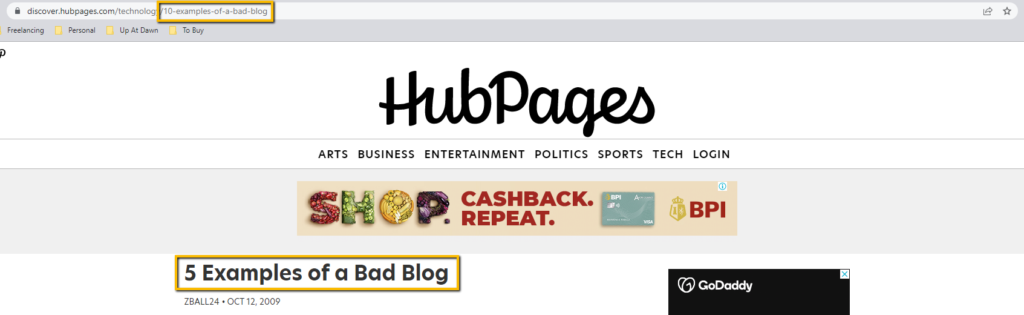 Blog Examples Learn From Bad Blogs - Hubpages