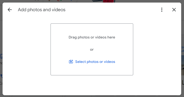 drag and drop photos or videos